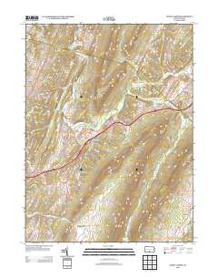 2013 Map of Burnt Cabins, 2013 Print