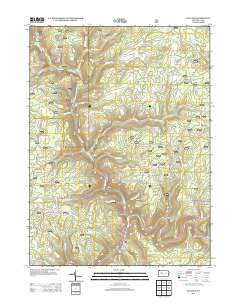 2013 Map of Hallton, 2013 Print