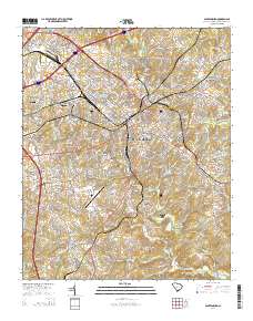 2014 Map of Spartanburg, 2014 Print