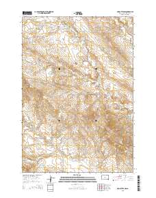 2015 Map of Mud Buttes NW, 2015 Print