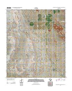 2013 Map of Bitter Well Mountain NW, 2013 Print