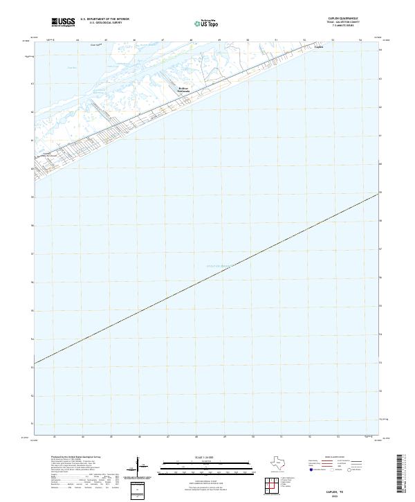 2022 Map of Caplen, 2022 Print
