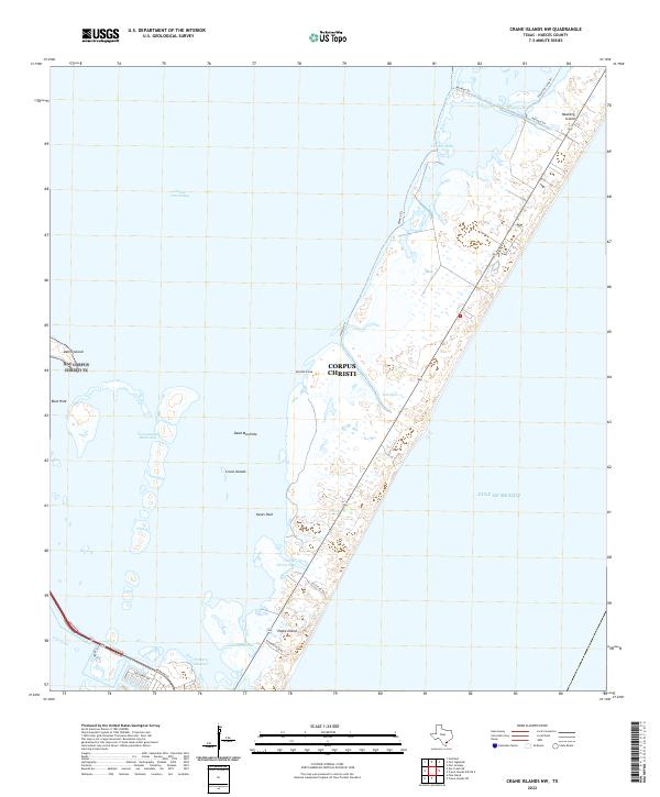 2022 Map of Crane Islands NW, 2022 Print