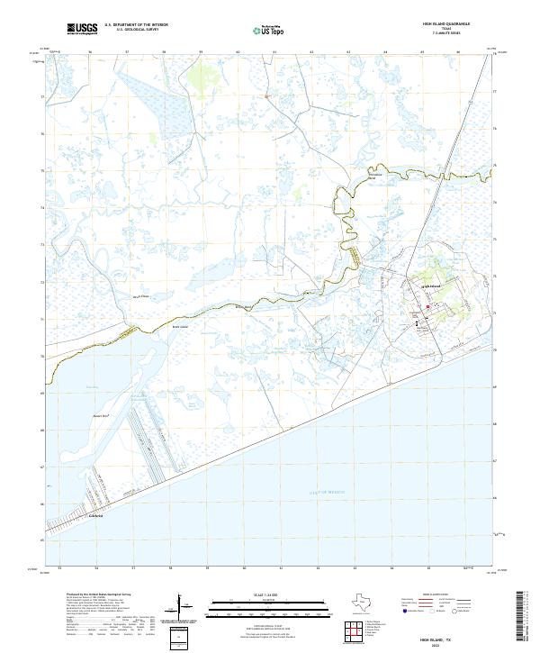 2022 Map of High Island, 2022 Print