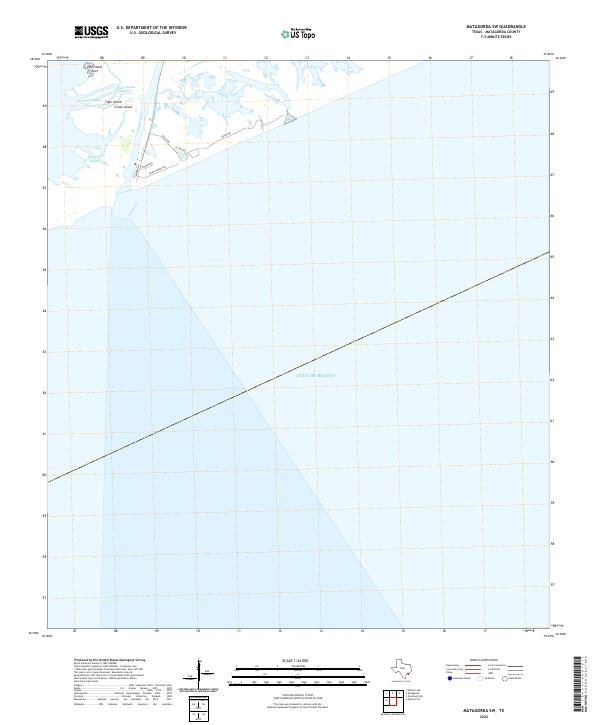 2022 Map of Matagorda SW, 2022 Print