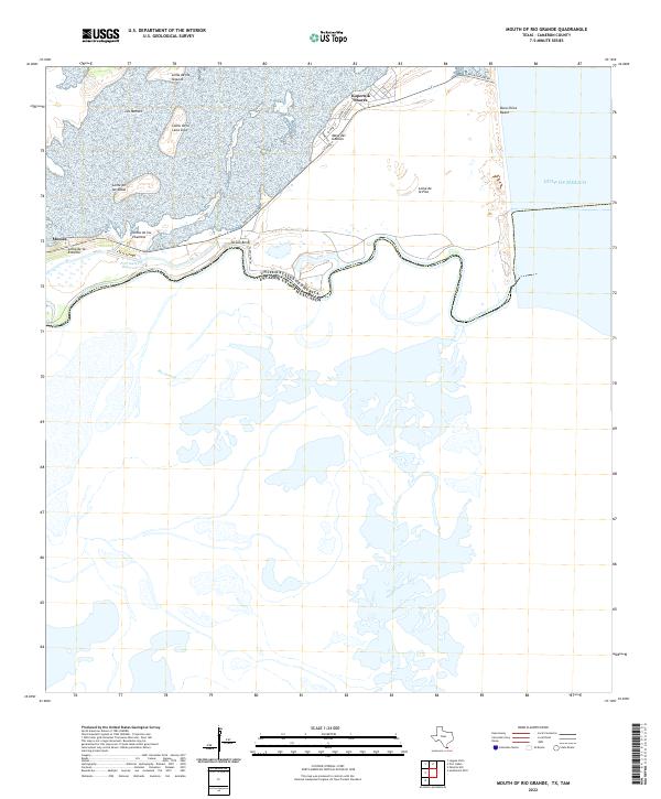 2022 Map of Mouth of Rio Grande, 2022 Print