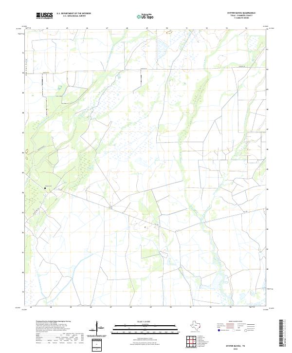 2022 Map of Oyster Bayou, 2022 Print