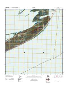 2013 Map of Pass Cavallo SW, 2013 Print