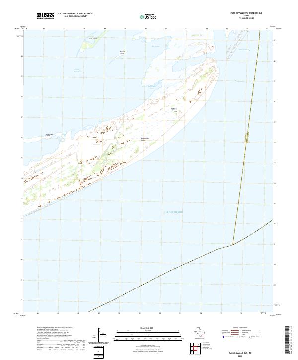 2022 Map of Pass Cavallo SW, 2022 Print