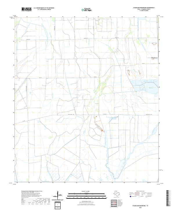 2022 Map of Stanolind Reservoir, 2022 Print