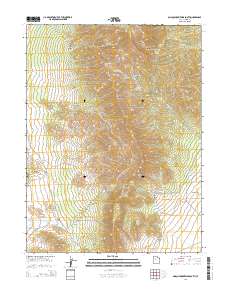 2014 Map of Onaqui Mountains South, 2014 Print