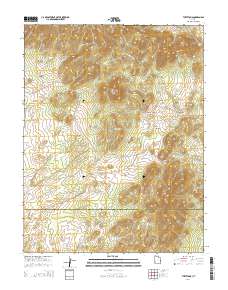 2014 Map of The Tetons, 2014 Print