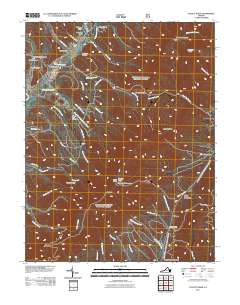 2011 Map of Elliott Knob, 2011 Print