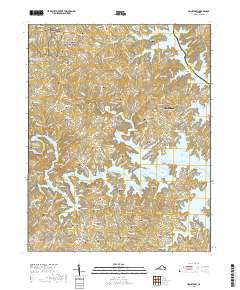 2019 Map of Moneta SW, 2019 Print