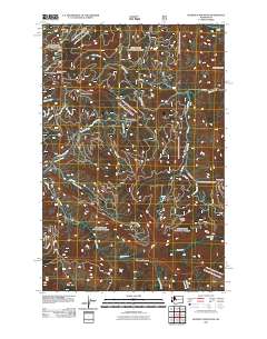 2011 Map of Blowout Mountain, 2011 Print