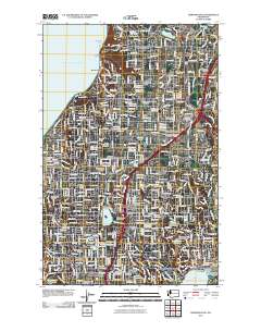 2011 Map of Edmonds East, 2011 Print
