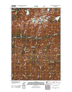 2011 Map of Enchantment Lakes, 2011 Print