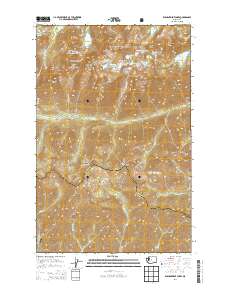 2014 Map of Enchantment Lakes, 2014 Print