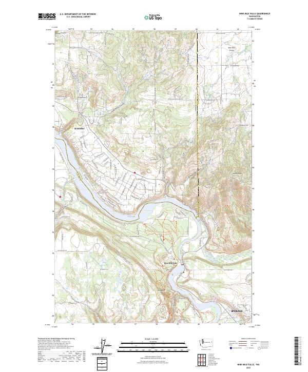 US Topo 7.5minute map for Nine Mile Falls, WA ScienceBaseCatalog