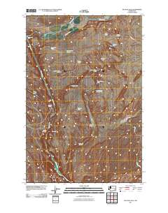 2011 Map of Palouse Falls, 2011 Print