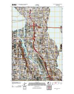 2011 Map of Seattle South, 2011 Print