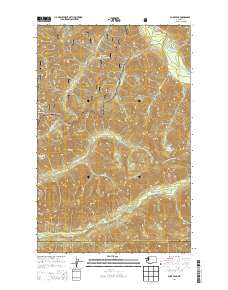 2014 Map of Slide Peak, 2014 Print