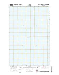 2017 Map of Strait of Juan de Fuca (All Water), 2017 Print