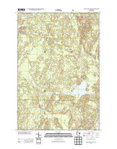 2013 Map of Totagatic Lake, 2013 Print