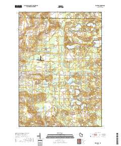 Updated 1991 Historical 27.29 x 22.49 in YellowMaps Wild Rose WI topo map 1:24000 Scale 1961 7.5 X 7.5 Minute 