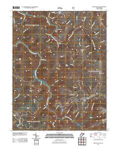 2011 Map of Fork Mountain, 2011 Print