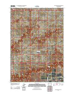 2012 Map of Badlands Hills, 2012 Print