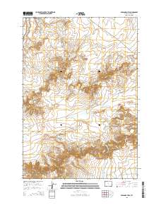 2015 Map of Badlands Hills, 2015 Print