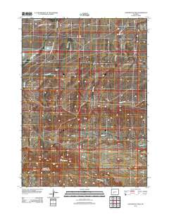 2012 Map of Continental Peak, 2012 Print
