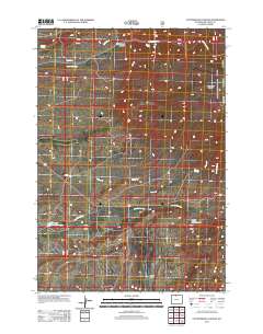 2012 Map of Cottonwood Canyon, 2012 Print