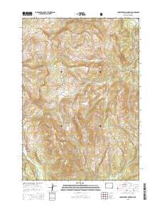 2015 Map of Huckleberry Mountain, 2015 Print