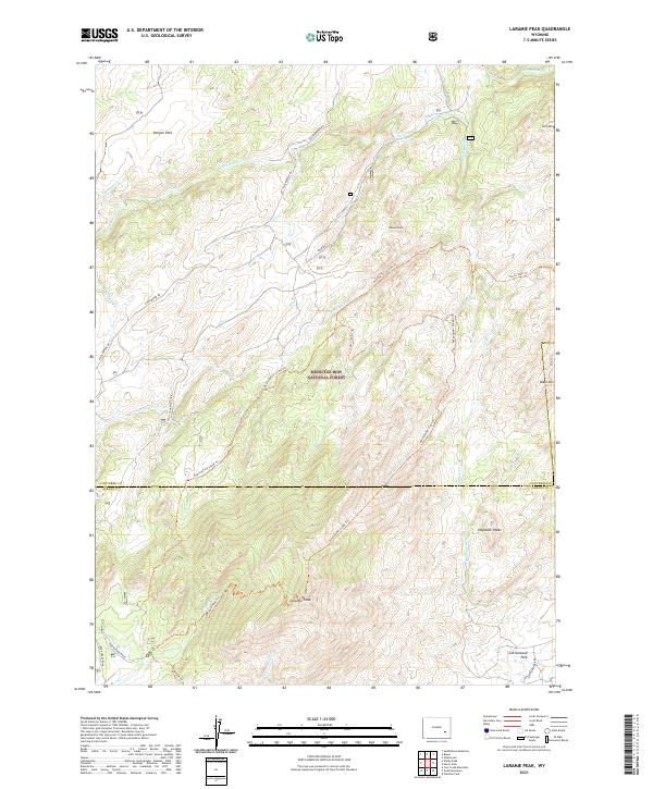 2021 Map of Laramie Peak, 2021 Print