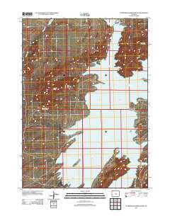 2012 Map of Pathfinder Reservoir NW, 2012 Print