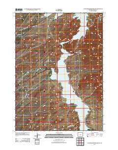 2012 Map of Pathfinder Reservoir SW, 2012 Print