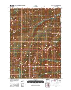 2012 Map of Plenty Coups Peak, 2012 Print