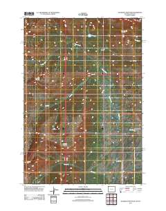 2012 Map of Quadrant Mountain, 2012 Print