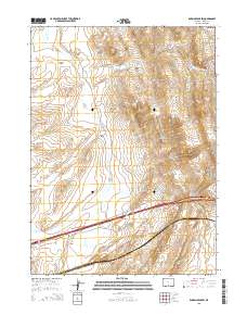 2015 Map of Rawlins Peak SW, 2015 Print