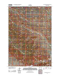 2012 Map of Shoshone Canyon, 2012 Print