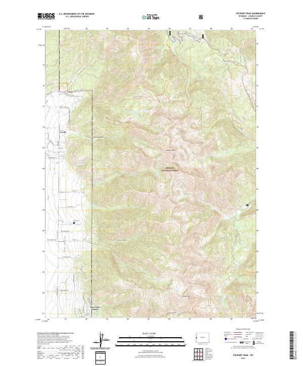 2021 Map of Stewart Peak, 2021 Print
