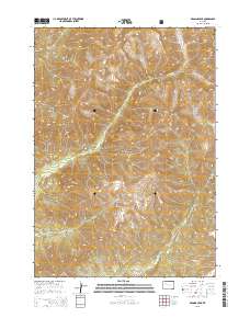 2015 Map of Wiggins Peak, 2015 Print